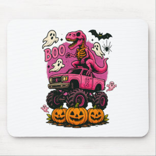 Skeleton T Rex Dinosaur Monster Truck Pumpkin Brea Mouse Pad