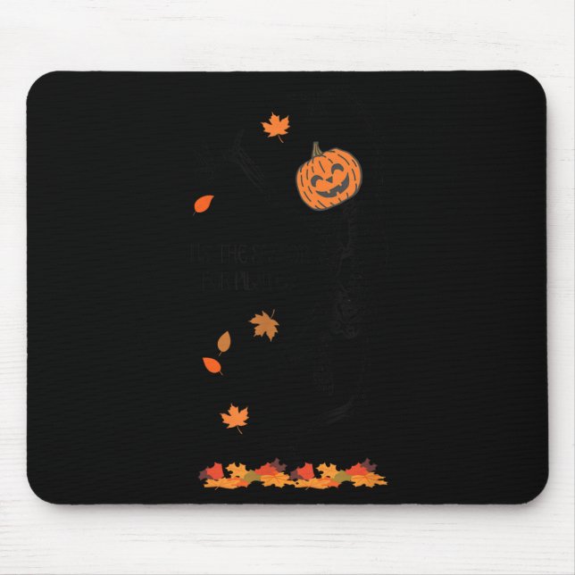 Skeleton Tis The Season For Lates Meditation Hallo Mouse Pad (Front)