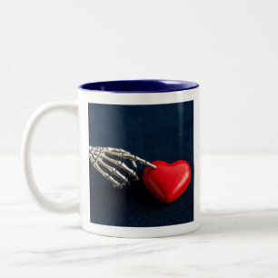 Skeleton Touch Gothic Romance Two-Tone Coffee Mug