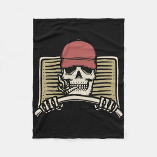 Skeleton Trucker Lazy Halloween Costume Skull Truc Fleece Blanket