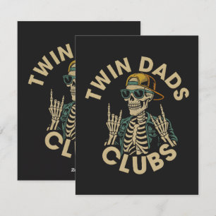 Skeleton Twin Dads Club Holiday Card
