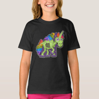 Skeleton Unicorn Halloween T-Shirt