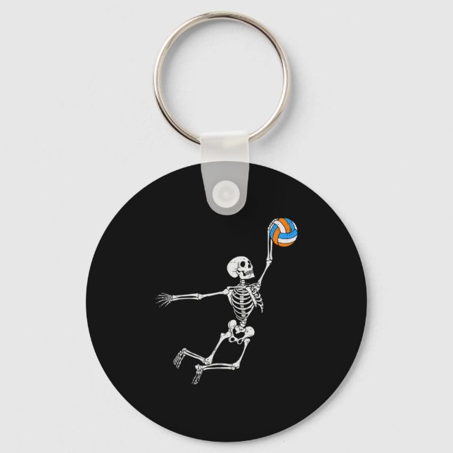 Skeleton Volleyball Halloween Costume Boys Teens G Keychain (Front)