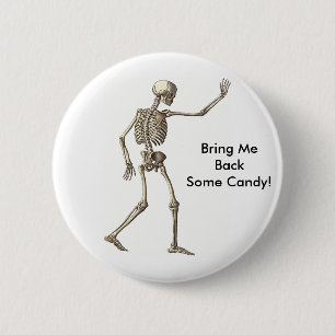 Skeleton Waving Button