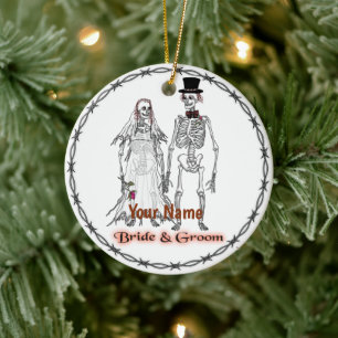 Skeleton Wedding Ceramic Ornament