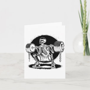 Skeleton Weightlifting Weightlifter Bodybuilding  Card