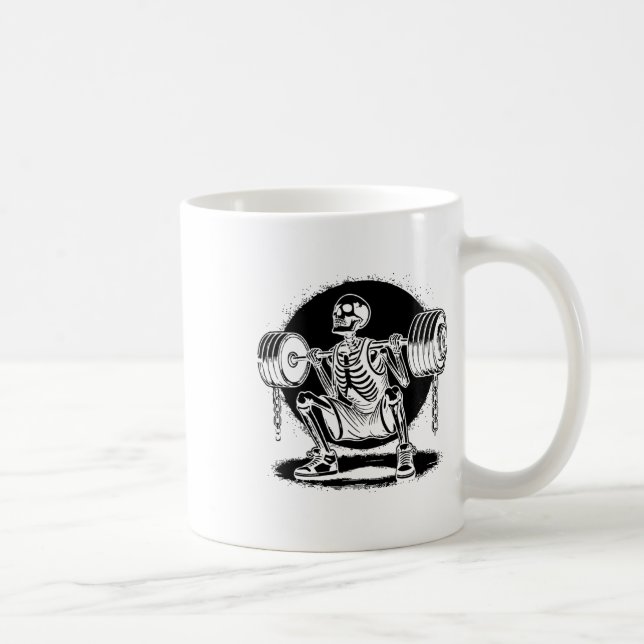 Skeleton Weightlifting Weightlifter Bodybuilding  Coffee Mug (Right)
