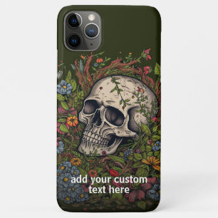 Skeleton Wildflower Christmas Cottagecore Custom iPhone 11 Pro Max Case