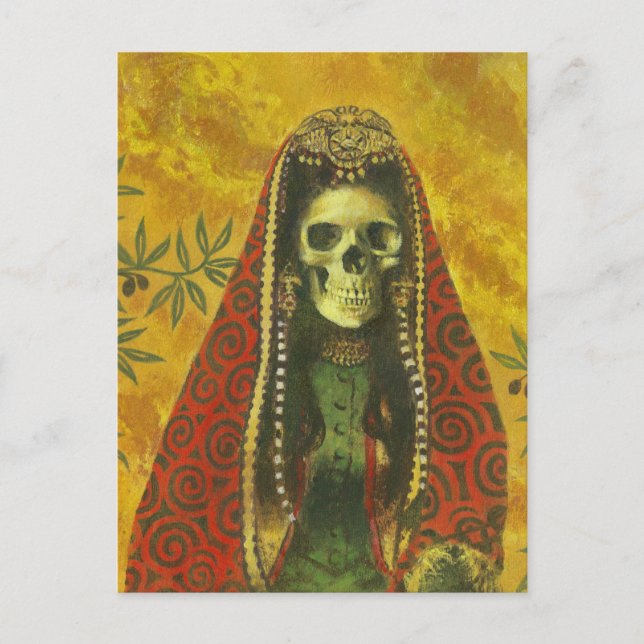 Skeleton Witch Design Postcard (Front)