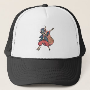 Skeleton with Bitcoin Logo Trucker Hat