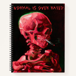 Skeleton with Burning Cigarette by Van Gogh  Notebook