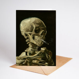 Skeleton with Burning Cigarette   Vincent van Gogh Card