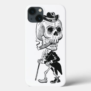 Skeleton with Cigar iPhone 13 Case