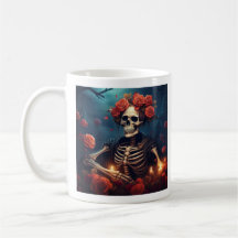 Skeleton With Crown of Roses 