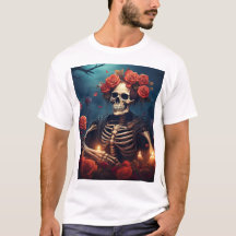 Skeleton With Crown of Roses 