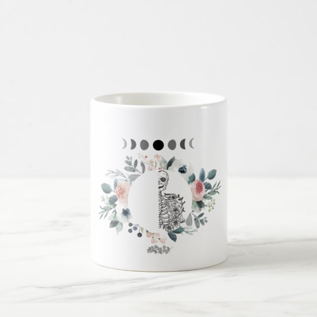 Skeleton With Flowers Coffee Mug (Center)