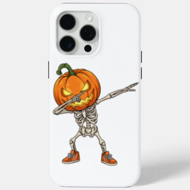 Skeleton with Pumpkin Head Dab Dance Halloween  Case-Mate iPhone Case (Back)