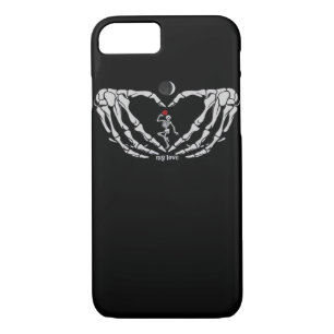 Skeleton Woman With Red In Heart Made Of Hands Fes Case-Mate iPhone Case