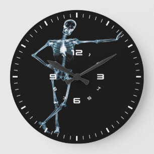 skeleton x-ray wall clock