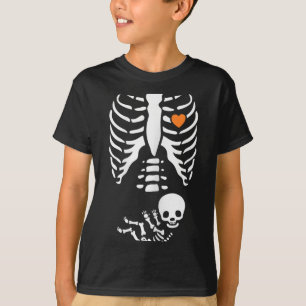 Skeleton Xray Halloween Costume Pregnant Women Mom T-Shirt