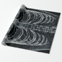Skeleton Xray Rib Cage Vintage Black White Gothic