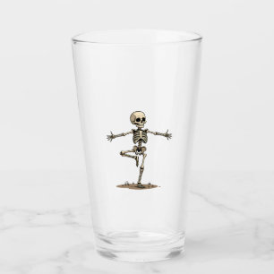 Skeleton Yoga � Funny Halloween Fitness Shirt Glass
