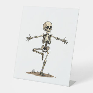 Skeleton Yoga – Funny Halloween Fitness Shirt Pedestal Sign