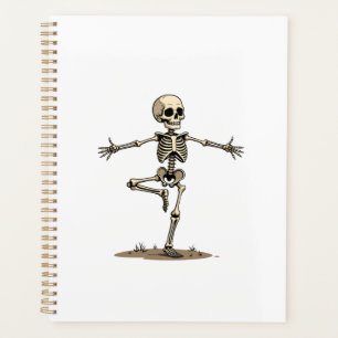 Skeleton Yoga � Funny Halloween Fitness Shirt Planner