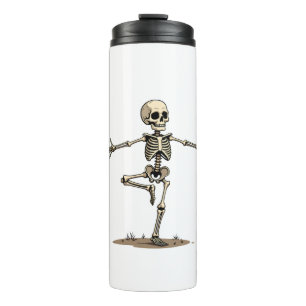 Skeleton Yoga � Funny Halloween Fitness Shirt Thermal Tumbler
