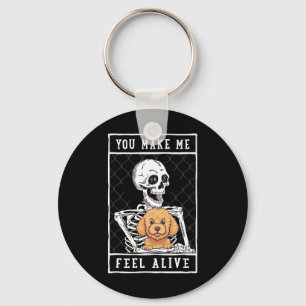 Skeleton You Make Feel Halloween Me Alive  Keychain