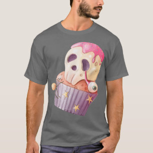 Skeleton Yummy Frosted Cupcake Eyeball Star Spider T-Shirt