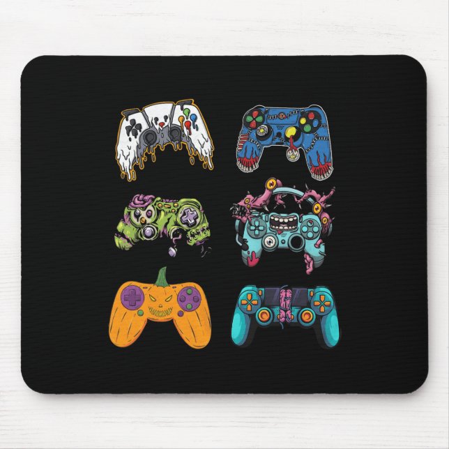 Skeleton Zombie Gaming Controllers Halloween For G Mouse Pad (Front)