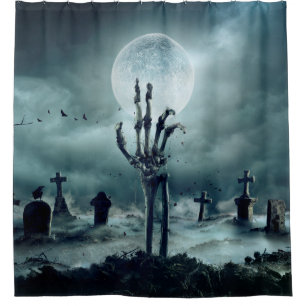 Skeleton Zombie Hand Rising Out Of A GraveYard - H