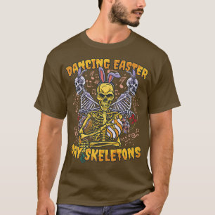 Skeletons And Easter Funny Skeleton With Bunny Ear T-Shirt