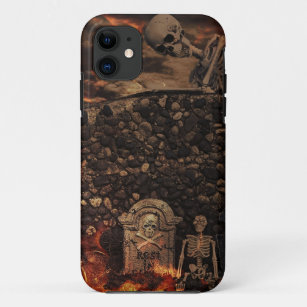 skeletons and tombstones Case-Mate iPhone case