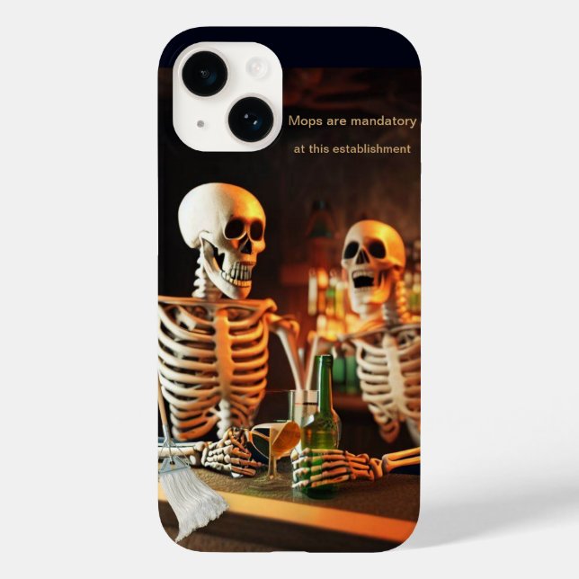 Skeletons at a bar Case-Mate iPhone case (Back)