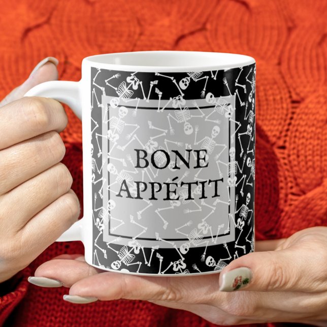 Skeletons BONE APPÉTIT Coffee Mug (Creator Uploaded)