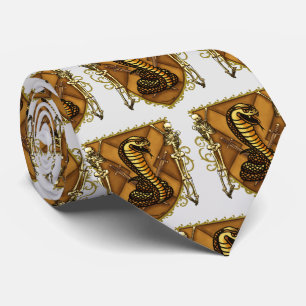 Skeletons Cobra Shield surname Tie
