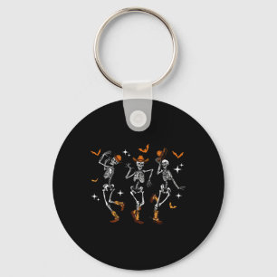 Skeletons Dance Cowboy Western Halloween Costume M Keychain