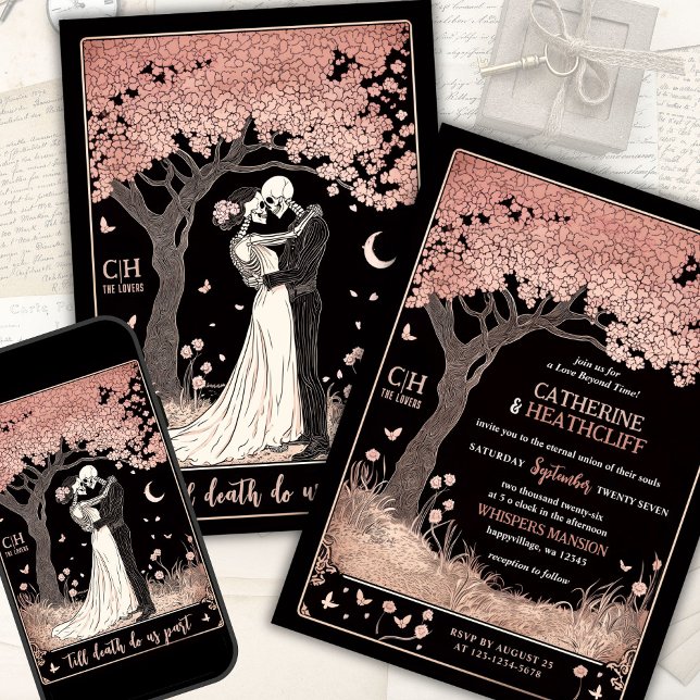 Skeletons et Faire-part de mariage Sakura Tarot (Créateur téléchargé)