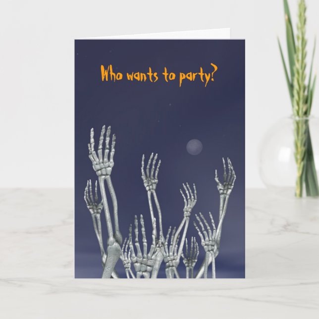 Skeletons - Halloween Greeting Card (Front)