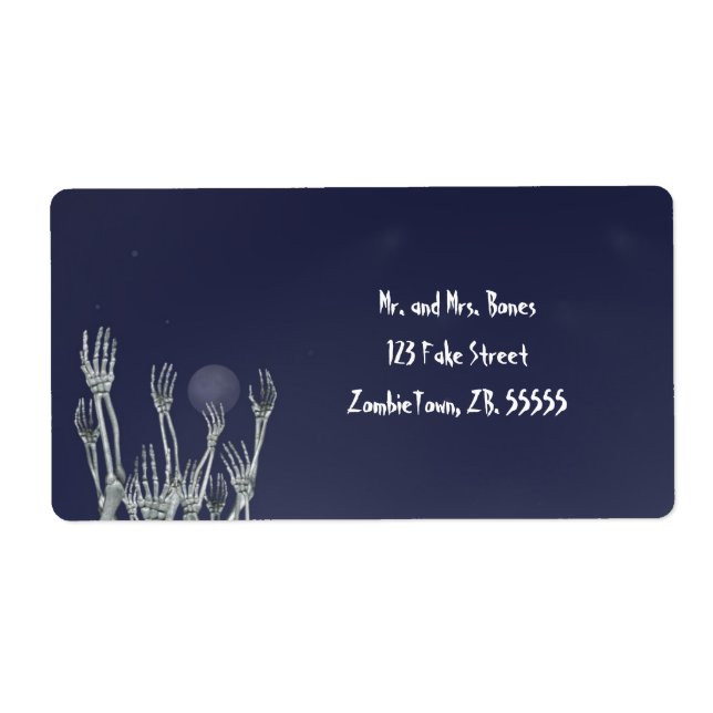 Skeletons - Halloween Labels (Front)