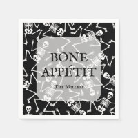 Skeletons Halloween Party Black