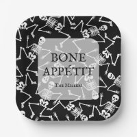 Skeletons Halloween Party Black