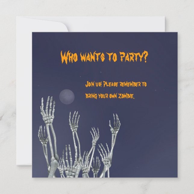 Skeletons - Halloween Party Invitation (Front)