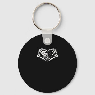 Skeletons Heart Hands Keychain