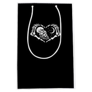 Skeletons Heart  Hands Medium Gift Bag