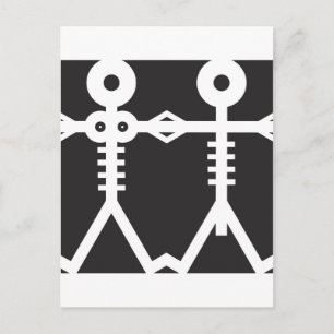 Skeletons Icon Art Postcard