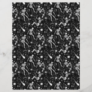 Skeletons in space background 