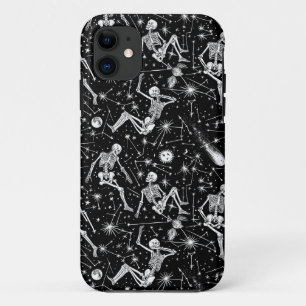Skeletons in space background iPhone 11 case